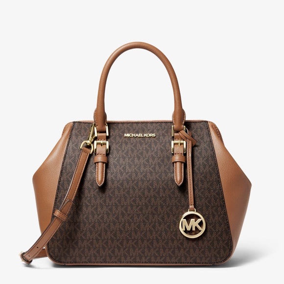 Michael Kors Brown Charlotte Large Satchel